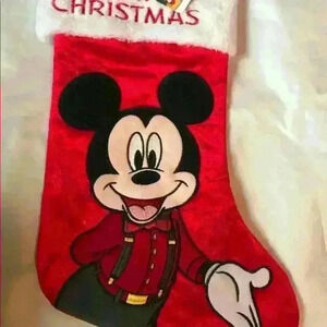 Mickey Mouse in suspenders holiday stocking
